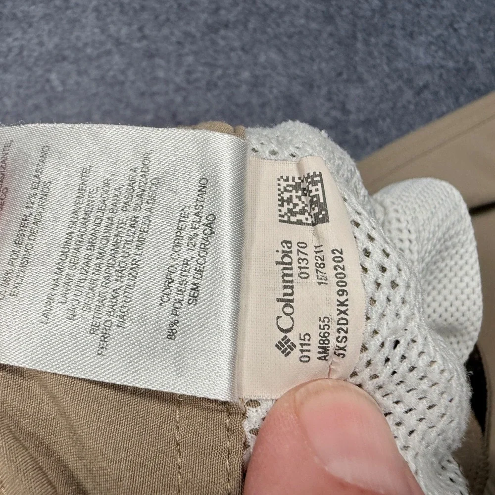 Columbia Omni-Shield Pants Mens 40x32 Tan Khaki Stretch Hiking AM8655